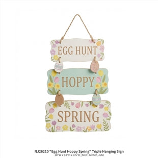NJ26210 Eng Boring Triple Hanging Sign