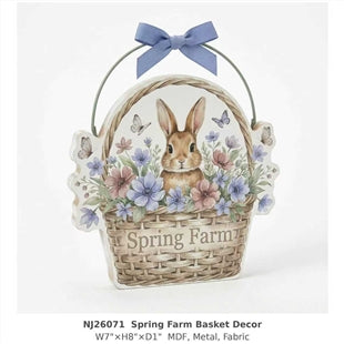 NJ26071 Spring Farm Basket Decor