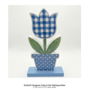 126237 Ginzham Tulip in Pot Tabletop Sitter