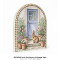 NJ26094 Arch-Top Bunny Cottage Sign