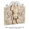 NJ26033 Upside-Down Bunny "SPRING" Sign