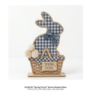26238 "Spring Picnk" Bunny Basket Sitter
