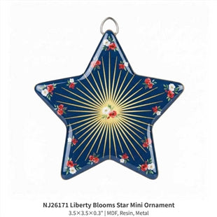 NJ26 71 Liberty Blooms Star Mini Ornament