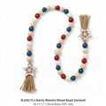 NJ26175 Liberty Blooms Wood Bead Garland