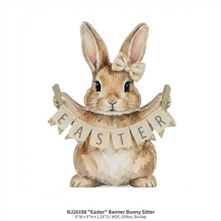 26198 "Easter* Banner Bunny Sitter