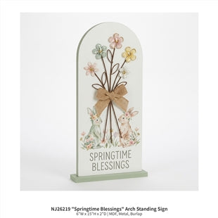 26219 "Springtime Blessings" Arch Standing Sign