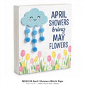 NJ26129 April Showers Block Sign