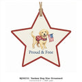 NJ26151 Yankee Dog Star Ornament